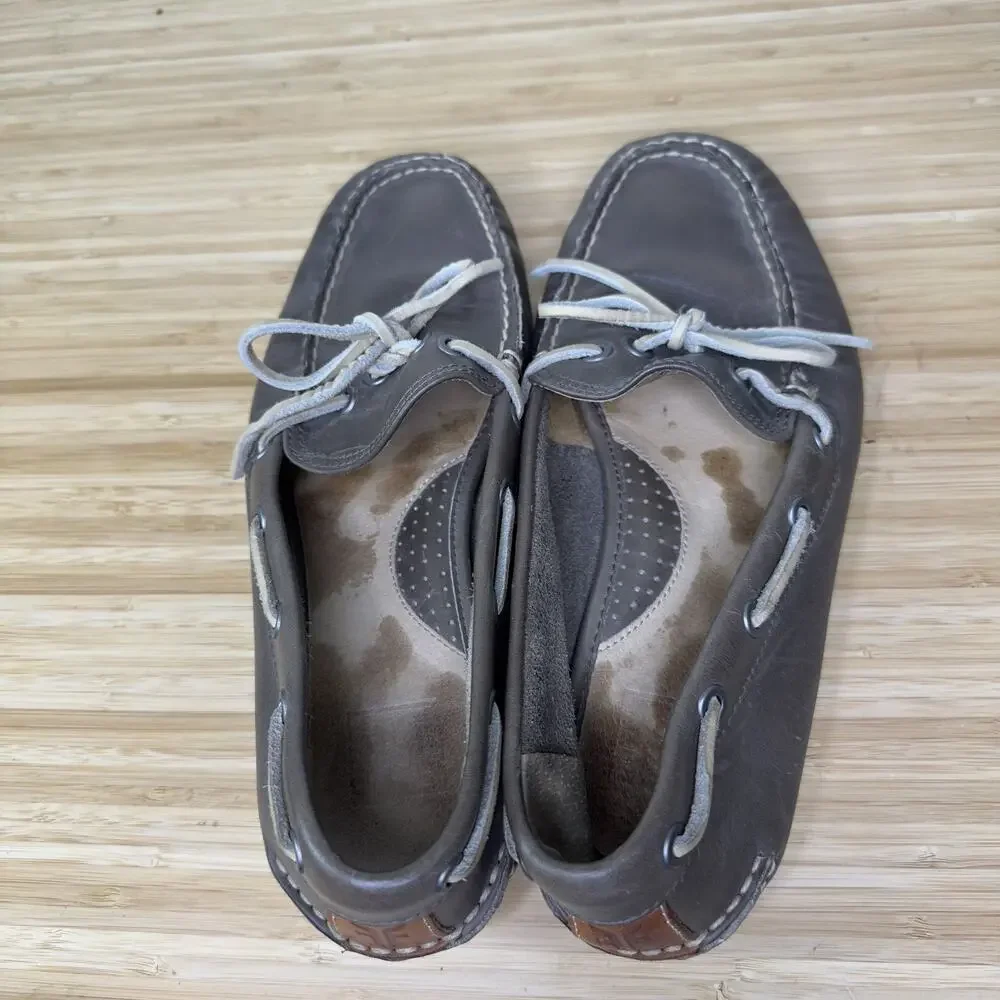 Frye‎ Sully Tie Shoes Mens Size 8.5 Leather Boat Casual Loafers Deck Moccasin